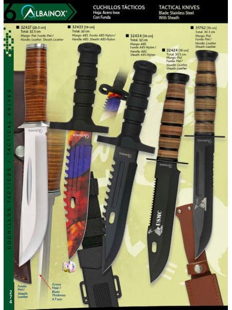 albainox knive, cuchillo táctico, albainox 32290 , pastor cuchillería