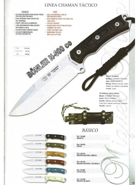 CUCHILLO LINEA CHAMAN TÁCTICO BOHLER N690 CO NIETO