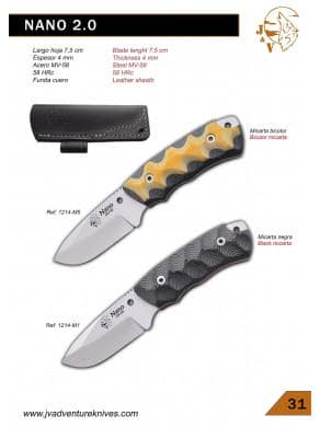 CUCHILLO DE SUPERVIVENCIA NANO DE J&V