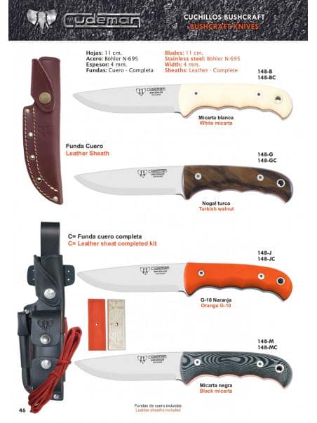CUCHILLO BUSHCRAFT 148  CUDEMAN