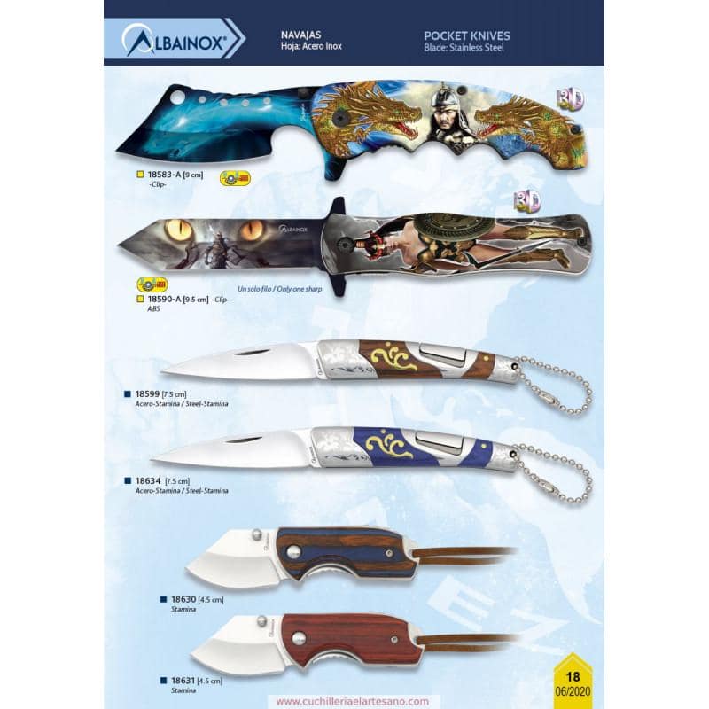 Cuchillo de Supervivencia Albainox con Pedernal y Afilador : 18,95 €