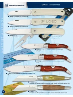 Penknife of advertising or penknife pastora or tip cut