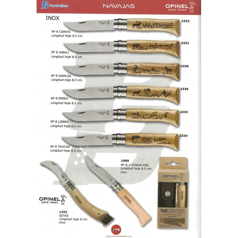 NAVAJA DIBUJO OPINEL O NAVAJA SETAS O OPINEL CON FUNDA