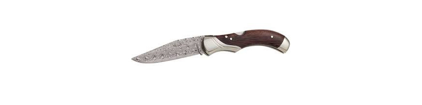 Damascus pocket knife